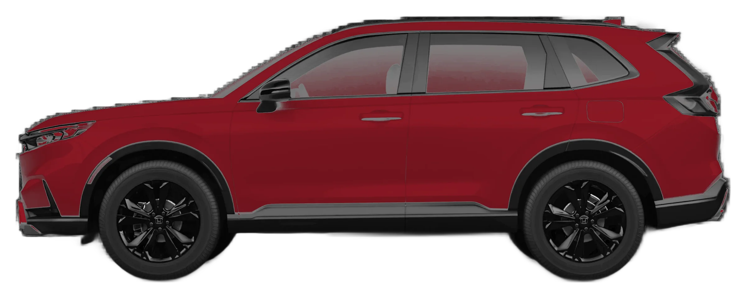 Crimson red SUV with a spotless finish after mobile SUV detailing by EZ Finish Auto in the Greater Toronto Area